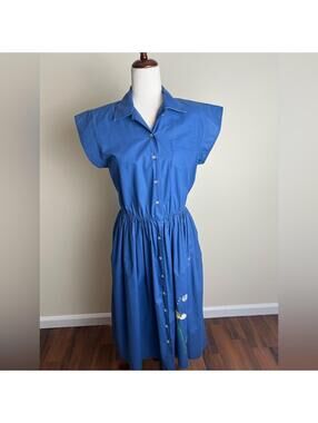 Vintage 1970s–80s Sunshine Alley embroidered dress